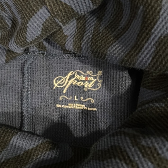 STYLE & co sport cowl neck pullover, size L - Picture 6 of 6